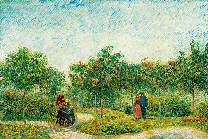  文森特·威廉·梵高  Vincent Willen Van Gogh ——圣皮埃尔花园的广场1887.5